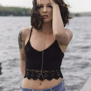 Black crochet bottom crop top